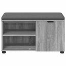 vidaXL Előtér pad Szürke Sonoma 80 x 38 x 46 cm Műanyag Fa és Szövet