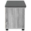 vidaXL Előtér pad Szürke Sonoma 80 x 38 x 46 cm Műanyag Fa és Szövet