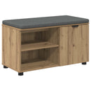 vidaXL Előtér pad Kézműves Tölgy 80 x 38 x 46 cm Műanyag Fa és Szövet