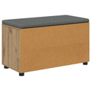 vidaXL Előtér pad Kézműves Tölgy 80 x 38 x 46 cm Műanyag Fa és Szövet
