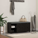 vidaXL Előtér pad Fekete Tölgy 100 x 38 x 46 cm Műanyag Fa és Szövet