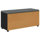 vidaXL Előtér pad Fekete Tölgy 100 x 38 x 46 cm Műanyag Fa és Szövet