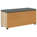 vidaXL Előtér pad Sonoma tölgy 100 x 38 x 46 cm Műanyag Fa és Szövet