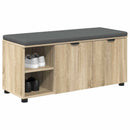 vidaXL Előtér pad Sonoma tölgy 100 x 38 x 46 cm Műanyag Fa és Szövet