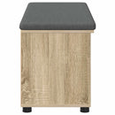 vidaXL Előtér pad Sonoma tölgy 100 x 38 x 46 cm Műanyag Fa és Szövet