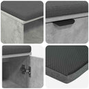 vidaXL Előtér pad Beton Szürke 100 x 38 x 46 cm Műanyag Fa és Szövet