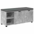 vidaXL Előtér pad Beton Szürke 100 x 38 x 46 cm Műanyag Fa és Szövet