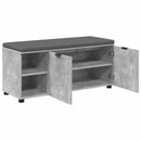 vidaXL Előtér pad Beton Szürke 100 x 38 x 46 cm Műanyag Fa és Szövet