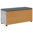 vidaXL Előtér pad Beton Szürke 100 x 38 x 46 cm Műanyag Fa és Szövet