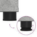 vidaXL Előtér pad Beton Szürke 100 x 38 x 46 cm Műanyag Fa és Szövet