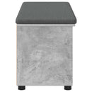 vidaXL Előtér pad Beton Szürke 100 x 38 x 46 cm Műanyag Fa és Szövet