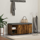vidaXL Előtér pad Füstölt Tölgy 100 x 38 x 46 cm Műanyag Fa és Szövet