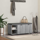 vidaXL Előtér pad Szürke Sonoma 100 x 38 x 46 cm Műanyag Fa és Szövet