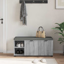 vidaXL Előtér pad Szürke Sonoma 100 x 38 x 46 cm Műanyag Fa és Szövet