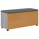 vidaXL Előtér pad Szürke Sonoma 100 x 38 x 46 cm Műanyag Fa és Szövet
