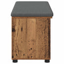 vidaXL Előtér pad Öreg fa 100 x 38 x 46 cm Műanyag Fa és Szövet