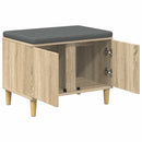 vidaXL Előtér pad Sonoma tölgy 60 x 38 x 46 cm Műanyag Fa és Szövet