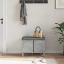 vidaXL Előtér pad Beton Szürke 60 x 38 x 46 cm Műanyag Fa és Szövet