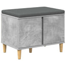 vidaXL Előtér pad Beton Szürke 60 x 38 x 46 cm Műanyag Fa és Szövet
