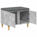 vidaXL Előtér pad Beton Szürke 60 x 38 x 46 cm Műanyag Fa és Szövet