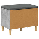 vidaXL Előtér pad Beton Szürke 60 x 38 x 46 cm Műanyag Fa és Szövet