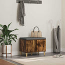 vidaXL Előtér pad Füstölt Tölgy 60 x 38 x 46 cm Műanyag Fa és Szövet