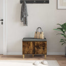 vidaXL Előtér pad Füstölt Tölgy 60 x 38 x 46 cm Műanyag Fa és Szövet