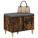 vidaXL Előtér pad Füstölt Tölgy 60 x 38 x 46 cm Műanyag Fa és Szövet