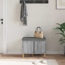 vidaXL Előtér pad Szürke Sonoma 60 x 38 x 46 cm Műanyag Fa és Szövet