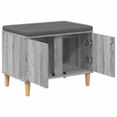 vidaXL Előtér pad Szürke Sonoma 60 x 38 x 46 cm Műanyag Fa és Szövet
