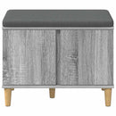 vidaXL Előtér pad Szürke Sonoma 60 x 38 x 46 cm Műanyag Fa és Szövet