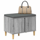 vidaXL Előtér pad Szürke Sonoma 60 x 38 x 46 cm Műanyag Fa és Szövet