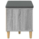 vidaXL Előtér pad Szürke Sonoma 60 x 38 x 46 cm Műanyag Fa és Szövet