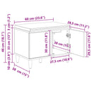 vidaXL Előtér pad Kézműves Tölgy 60 x 38 x 46 cm Műanyag Fa és Szövet