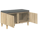 vidaXL Előtér pad Sonoma tölgy 80 x 38 x 46 cm Műanyag Fa és Szövet