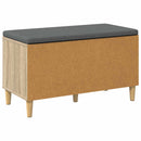 vidaXL Előtér pad Sonoma tölgy 80 x 38 x 46 cm Műanyag Fa és Szövet