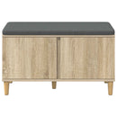 vidaXL Előtér pad Sonoma tölgy 80 x 38 x 46 cm Műanyag Fa és Szövet