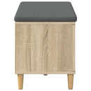 vidaXL Előtér pad Sonoma tölgy 80 x 38 x 46 cm Műanyag Fa és Szövet
