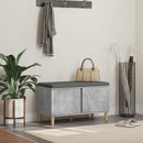 vidaXL Előtér pad Beton Szürke 80 x 38 x 46 cm Műanyag Fa és Szövet