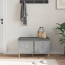 vidaXL Előtér pad Beton Szürke 80 x 38 x 46 cm Műanyag Fa és Szövet