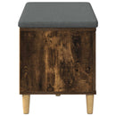 vidaXL Előtér pad Füstölt Tölgy 80 x 38 x 46 cm Műanyag Fa és Szövet