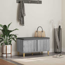 vidaXL Előtér pad Szürke Sonoma 80 x 38 x 46 cm Műanyag Fa és Szövet