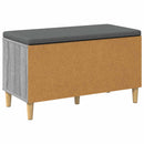 vidaXL Előtér pad Szürke Sonoma 80 x 38 x 46 cm Műanyag Fa és Szövet