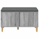vidaXL Előtér pad Szürke Sonoma 80 x 38 x 46 cm Műanyag Fa és Szövet