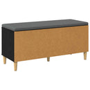 vidaXL Előtér pad Fekete Tölgy 100 x 38 x 46 cm Műanyag Fa és Szövet