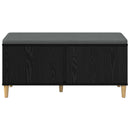 vidaXL Előtér pad Fekete Tölgy 100 x 38 x 46 cm Műanyag Fa és Szövet