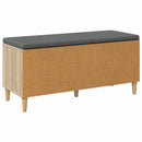 vidaXL Előtér pad Sonoma tölgy 100 x 38 x 46 cm Műanyag Fa és Szövet