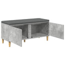 vidaXL Előtér pad Beton Szürke 100 x 38 x 46 cm Műanyag Fa és Szövet