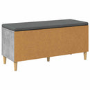 vidaXL Előtér pad Beton Szürke 100 x 38 x 46 cm Műanyag Fa és Szövet