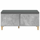 vidaXL Előtér pad Beton Szürke 100 x 38 x 46 cm Műanyag Fa és Szövet